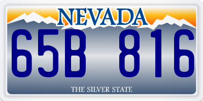NV license plate 65B816