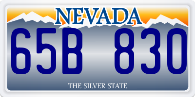 NV license plate 65B830