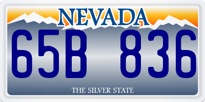 NV license plate 65B836