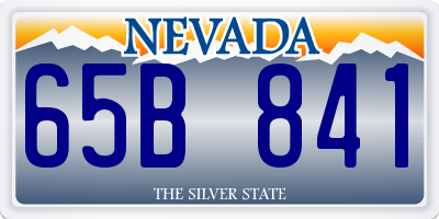 NV license plate 65B841