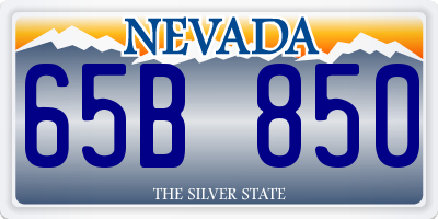 NV license plate 65B850