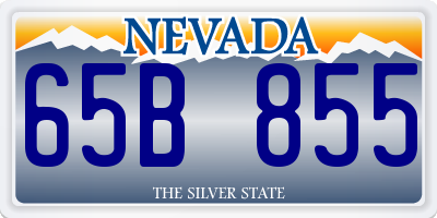 NV license plate 65B855