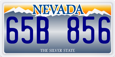 NV license plate 65B856