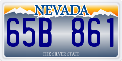 NV license plate 65B861