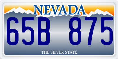 NV license plate 65B875