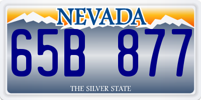 NV license plate 65B877