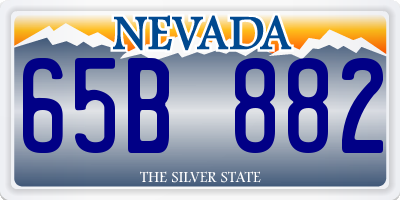 NV license plate 65B882