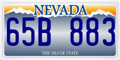 NV license plate 65B883