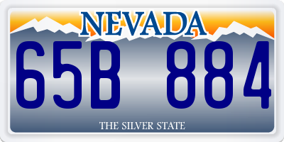 NV license plate 65B884