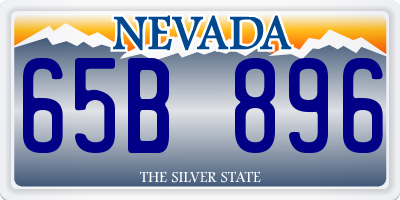 NV license plate 65B896