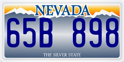 NV license plate 65B898