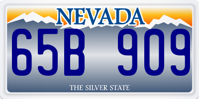 NV license plate 65B909