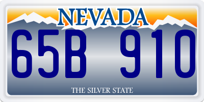 NV license plate 65B910