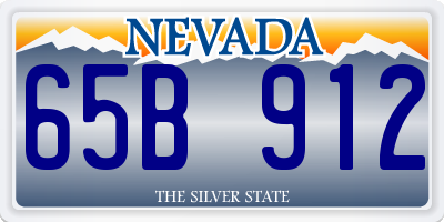 NV license plate 65B912