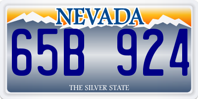 NV license plate 65B924