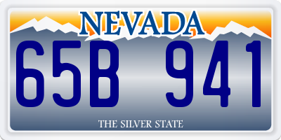 NV license plate 65B941