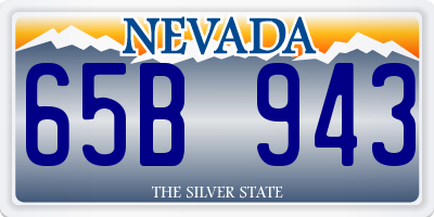 NV license plate 65B943