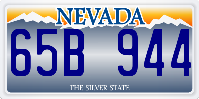 NV license plate 65B944