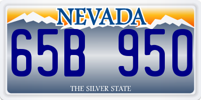 NV license plate 65B950