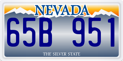 NV license plate 65B951