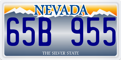 NV license plate 65B955