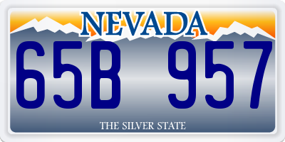 NV license plate 65B957