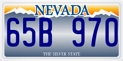 NV license plate 65B970
