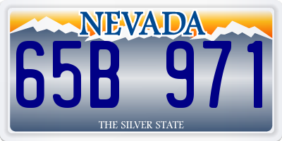 NV license plate 65B971