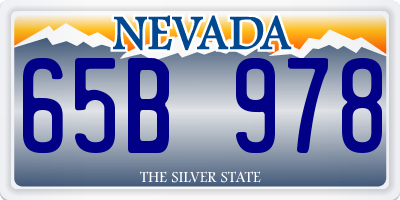 NV license plate 65B978