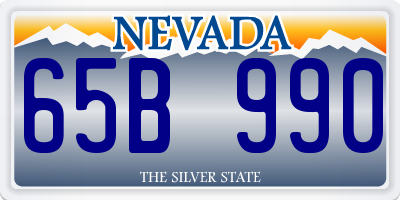 NV license plate 65B990