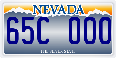 NV license plate 65C000