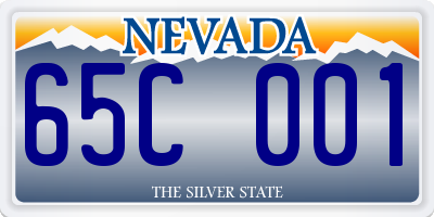 NV license plate 65C001