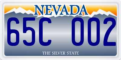 NV license plate 65C002