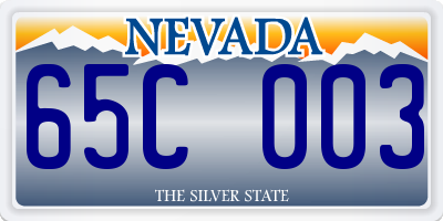 NV license plate 65C003