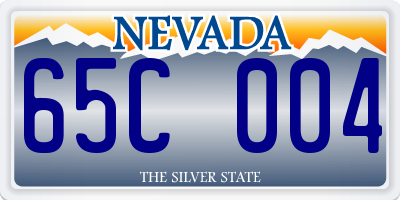 NV license plate 65C004