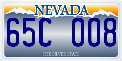 NV license plate 65C008