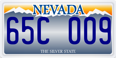 NV license plate 65C009