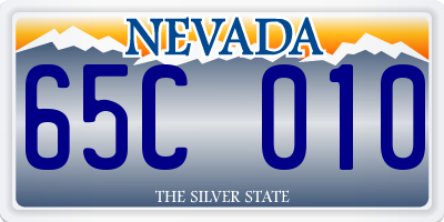 NV license plate 65C010