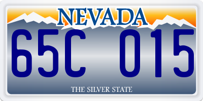 NV license plate 65C015