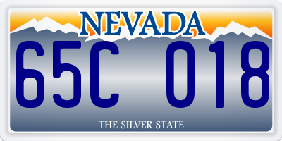 NV license plate 65C018