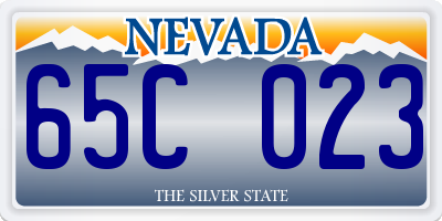 NV license plate 65C023