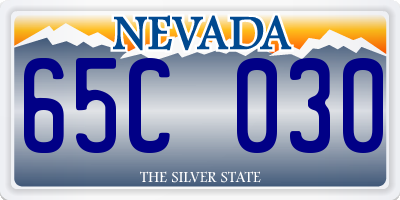 NV license plate 65C030