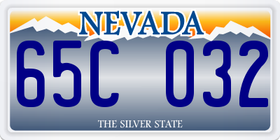 NV license plate 65C032