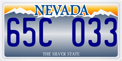 NV license plate 65C033
