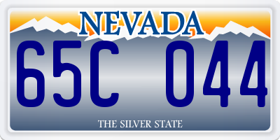NV license plate 65C044