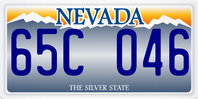 NV license plate 65C046