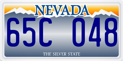 NV license plate 65C048