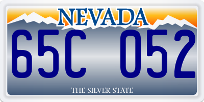 NV license plate 65C052
