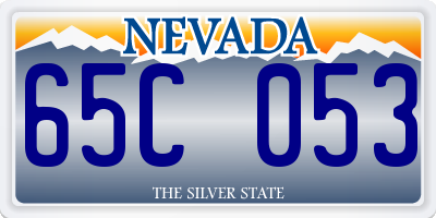 NV license plate 65C053