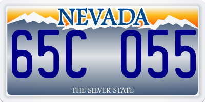 NV license plate 65C055